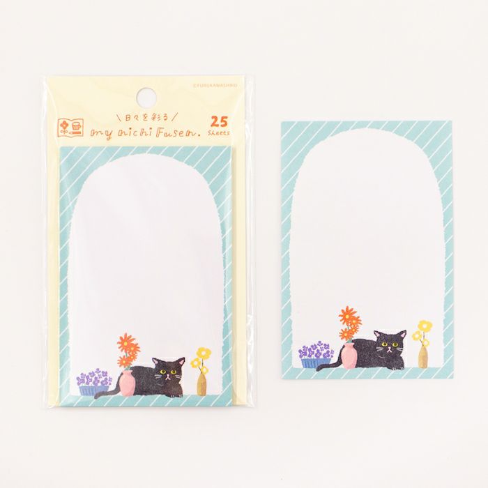 My Series Vol.4 Everyday Sticky Notes - Flower and Cat - Furukawa Shiko - Default Title by Techo Treats Stationery