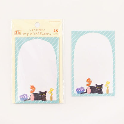 My Series Vol.4 Everyday Sticky Notes - Flower and Cat - Furukawa Shiko - Default Title by Techo Treats Stationery