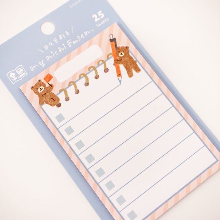 My Series Vol.4 Everyday Sticky Notes - Helper Bear - Furukawa Shiko - Default Title by Techo Treats Stationery