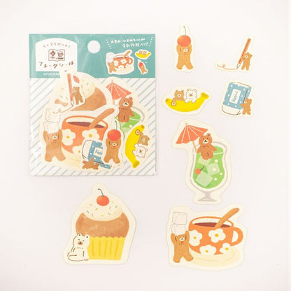 My Series Vol.4 Flake Stickers - Helper Bear - Furukawa Shiko - Default Title by Techo Treats Stationery