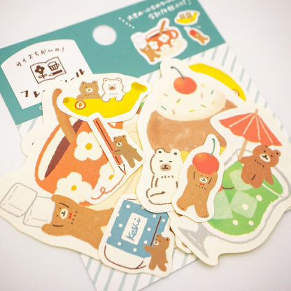 My Series Vol.4 Flake Stickers - Helper Bear - Furukawa Shiko - Default Title by Techo Treats Stationery