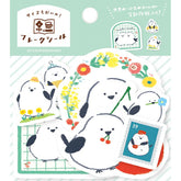 My Series Vol.4 Flake Stickers - Shimaenaga Long-tailed Tit - Furukawa Shiko - Default Title by Techo Treats Stationery