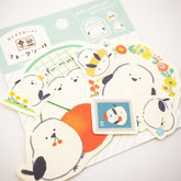 My Series Vol.4 Flake Stickers - Shimaenaga Long-tailed Tit - Furukawa Shiko - Default Title by Techo Treats Stationery