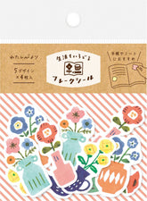 My Series Washi Flake Stickers - Flowers - Furukawa Shiko - Default Title by Techo Treats Stationery