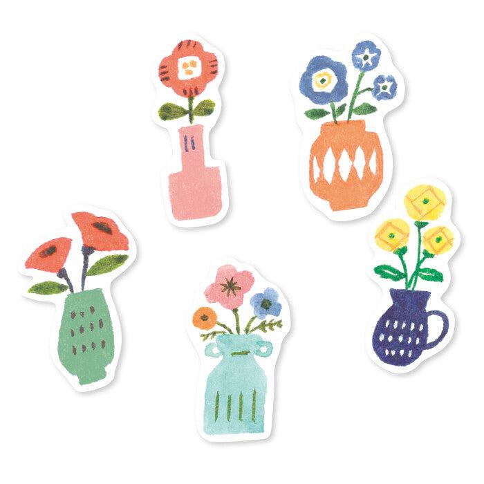 My Series Washi Flake Stickers - Flowers - Furukawa Shiko - Default Title by Techo Treats Stationery