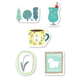 My Series Washi Flake Stickers - Green Series - Furukawa Shiko - Default Title by Techo Treats Stationery