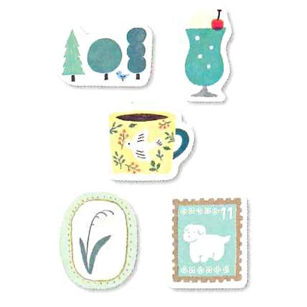 My Series Washi Flake Stickers - Green Series - Techo Treats