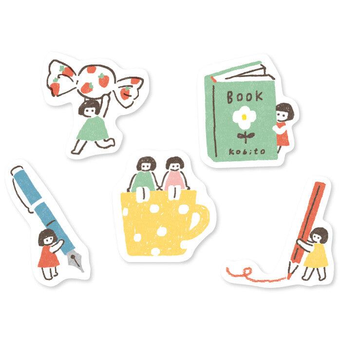 My Series Washi Flake Stickers - Otasuke Kobito - Furukawa Shiko - Default Title by Techo Treats Stationery
