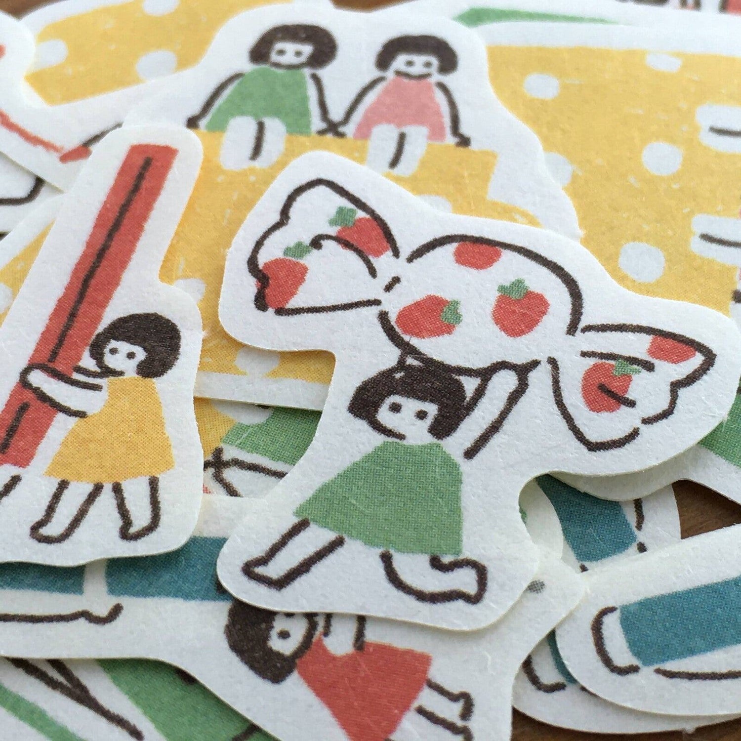 My Series Washi Flake Stickers - Otasuke Kobito - Furukawa Shiko - Default Title by Techo Treats Stationery