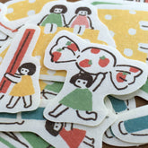 My Series Washi Flake Stickers - Otasuke Kobito - Furukawa Shiko - Default Title by Techo Treats Stationery