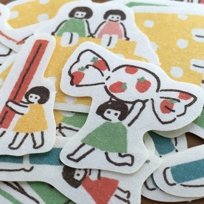 My Series Washi Flake Stickers - Otasuke Kobito - Furukawa Shiko - Default Title by Techo Treats Stationery