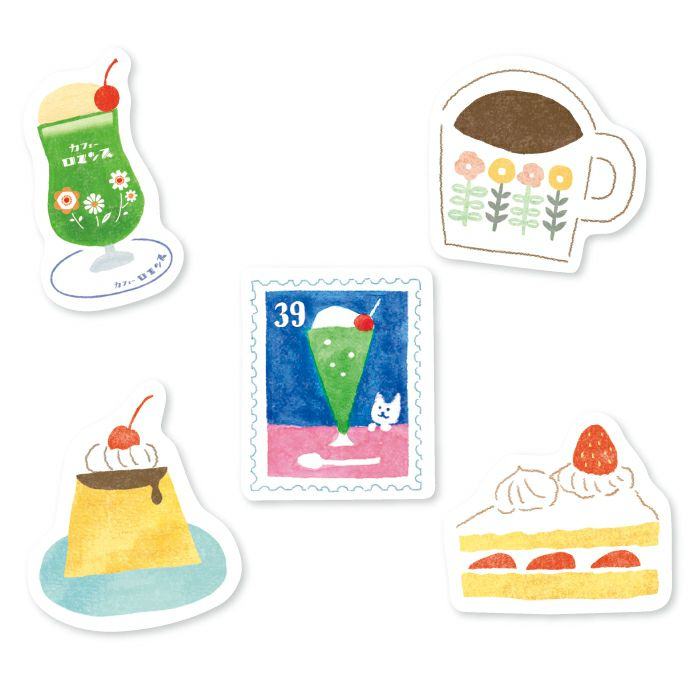 My Series Washi Flake Stickers - Retro Cafe - Furukawa Shiko - Default Title by Techo Treats Stationery