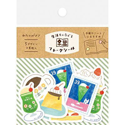 My Series Washi Flake Stickers - Retro Cafe - Techo Treats