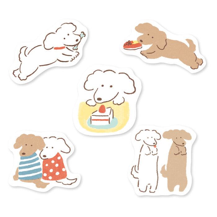 My Series Washi Flake Stickers - Yuruinu - Furukawa Shiko - Default Title by Techo Treats Stationery