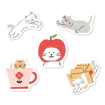 My Series Washi Flake Stickers - Yuruneko - Furukawa Shiko - Default Title by Techo Treats Stationery