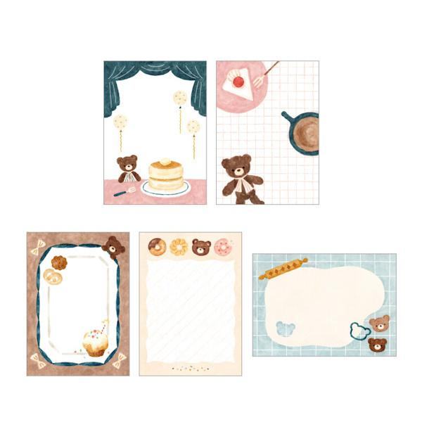 Nakauchi Waka OTEGARU MEMO - Bear and Sweets - Papier Platz - Default Title by Techo Treats Stationery