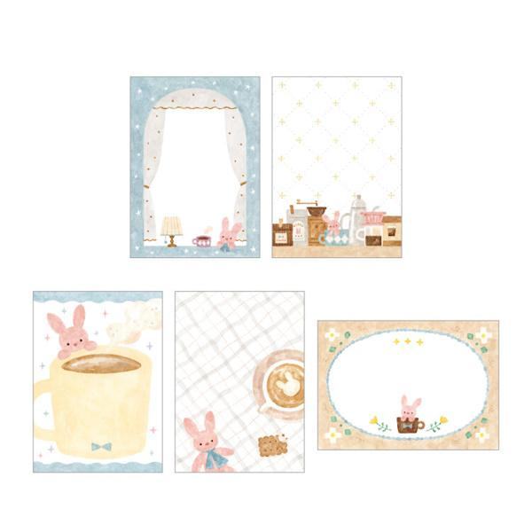 Nakauchi Waka OTEGARU MEMO - Rabbit and Coffee - Papier Platz - Default Title by Techo Treats Stationery