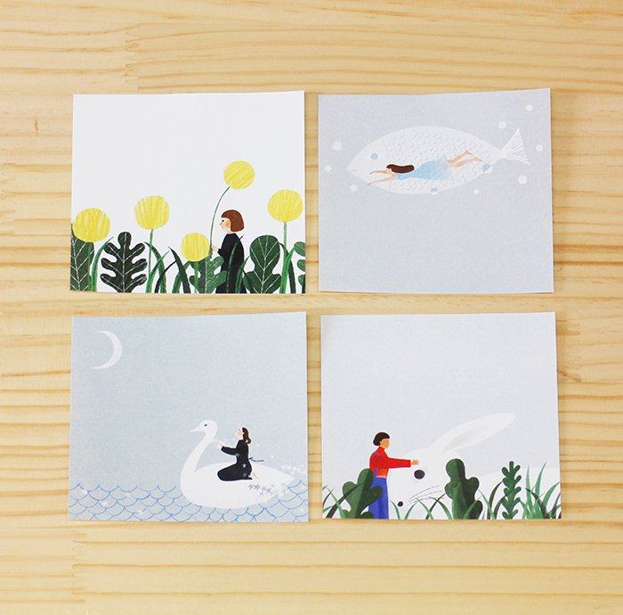 Nishi Shuku Block Memo - TRIP - cozyca products - Default Title by Techo Treats Stationery