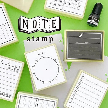 NOTE Pre-inked Stamp Set for Planner - Diary - Kodomo no Kao - Default Title by Techo Treats Stationery