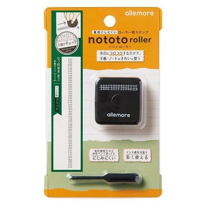 nototo roller Rolling Stamp - Hand-painted Check (Black) - Techo Treats