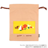 Old Resta Color Cotton Pouch (Size L) - Sakura (Cray-pas Pattern) - Komamono Lab - Default Title by Techo Treats Stationery