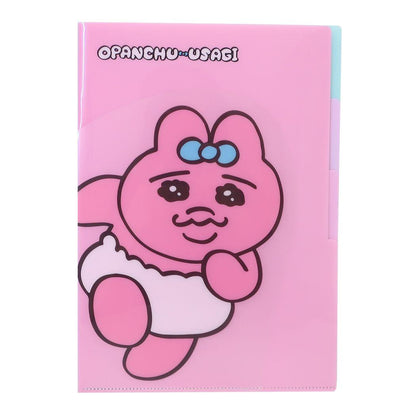 Opanchu Usagi Panty Rabbit A4 Clear Folder with Die-cut Flap - Run - KAMIO JAPAN - Default Title by Techo Treats Stationery
