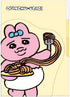Opanchu Usagi Panty Rabbit A4 Clear Folder with Die-cut Flap - Spaghetti - KAMIO JAPAN - Default Title by Techo Treats Stationery