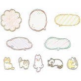 OSHABERI Speech Bubble Flake Stickers - Cat - Techo Treats