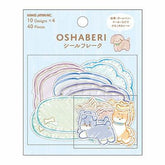 OSHABERI Speech Bubble Flake Stickers - Dog - KAMIO JAPAN - Default Title by Techo Treats Stationery
