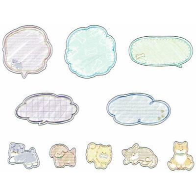 OSHABERI Speech Bubble Flake Stickers - Dog - KAMIO JAPAN - Default Title by Techo Treats Stationery