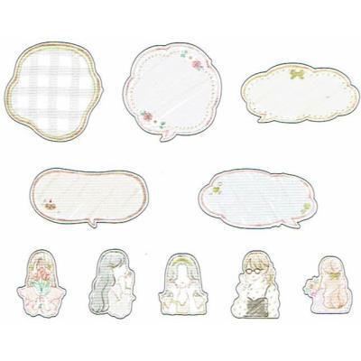 OSHABERI Speech Bubble Flake Stickers - Girl - KAMIO JAPAN - Default Title by Techo Treats Stationery