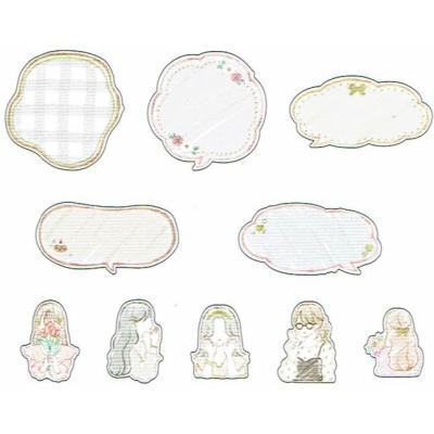 OSHABERI Speech Bubble Flake Stickers - Girl - Techo Treats