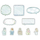 OSHABERI Speech Bubble Flake Stickers - People - KAMIO JAPAN - Default Title by Techo Treats Stationery