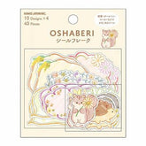OSHABERI Speech Bubble Flake Stickers - Small Animals - KAMIO JAPAN - Default Title by Techo Treats Stationery