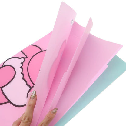 Panty Rabbit A4 Clear Folder with Die-cut Flap - Run - Techo Treats