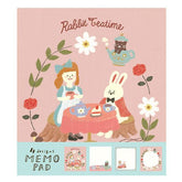Paper Hill Bookstore Memo Pad - Rabbit Teatime - Furukawa Shiko - Default Title by Techo Treats Stationery
