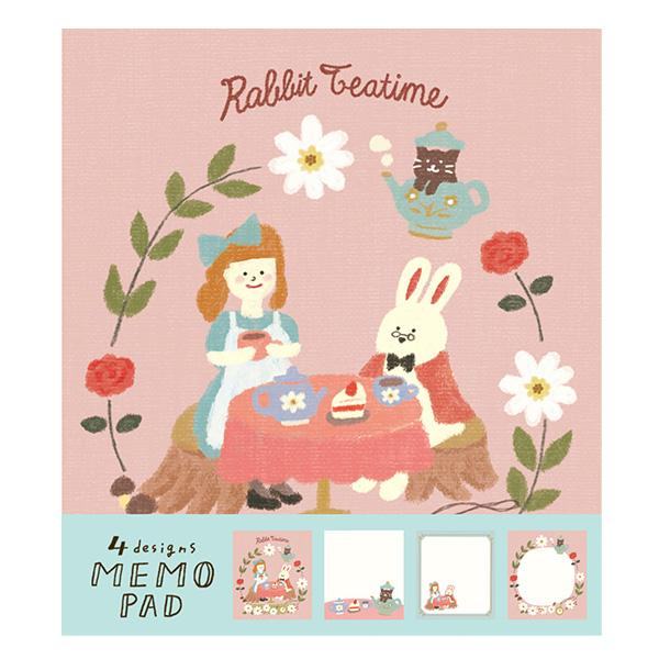 Paper Hill Bookstore Memo Pad - Rabbit Teatime - Furukawa Shiko - Default Title by Techo Treats Stationery