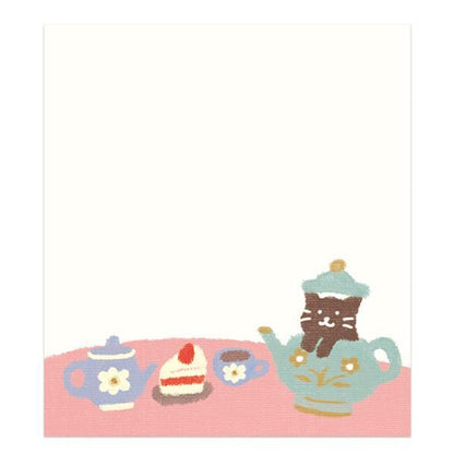 Paper Hill Bookstore Memo Pad - Rabbit Teatime - Furukawa Shiko - Default Title by Techo Treats Stationery