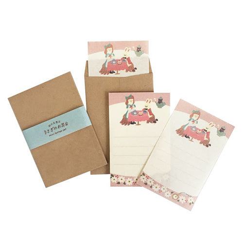 Paper Hill Bookstore Mini Letter Set - Rabbit Teatime - Furukawa Shiko - Default Title by Techo Treats Stationery