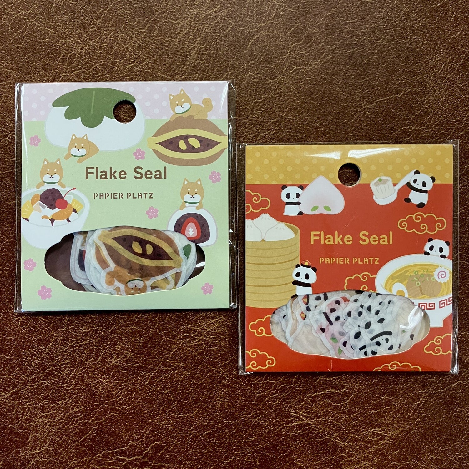 Papier Flake Seal - Shiba Inu and Japanese Sweets - Techo Treats