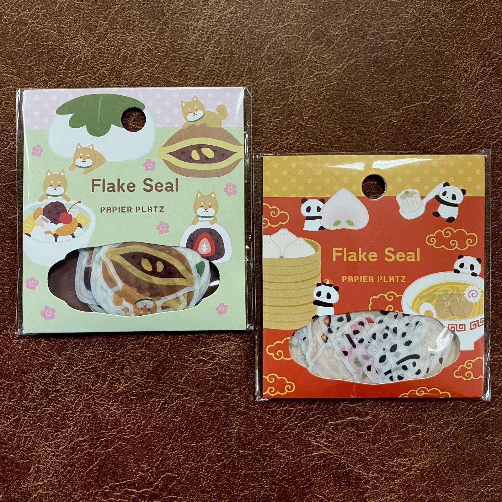Papier Flake Seal - Shiba Inu and Japanese Sweets - Techo Treats