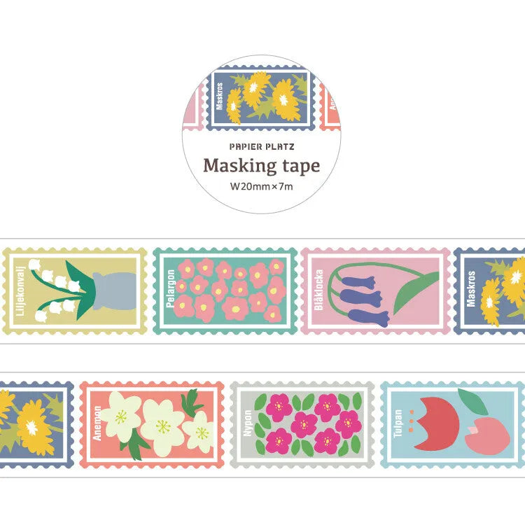 Papier Masking Tape - Stamps - Papier Platz - Default Title by Techo Treats Stationery