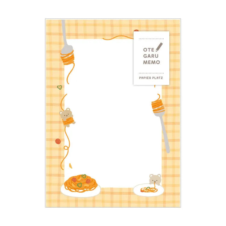 Papier OTEGARU MEMO - Bear Cafe - Papier Platz - Default Title by Techo Treats Stationery