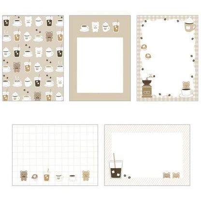 Papier OTEGARU MEMO - Bear Coffee - Papier Platz - Default Title by Techo Treats Stationery