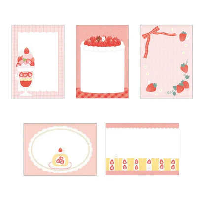 Papier OTEGARU MEMO - Rabbit and Strawberry Dessert - Papier Platz - Default Title by Techo Treats Stationery