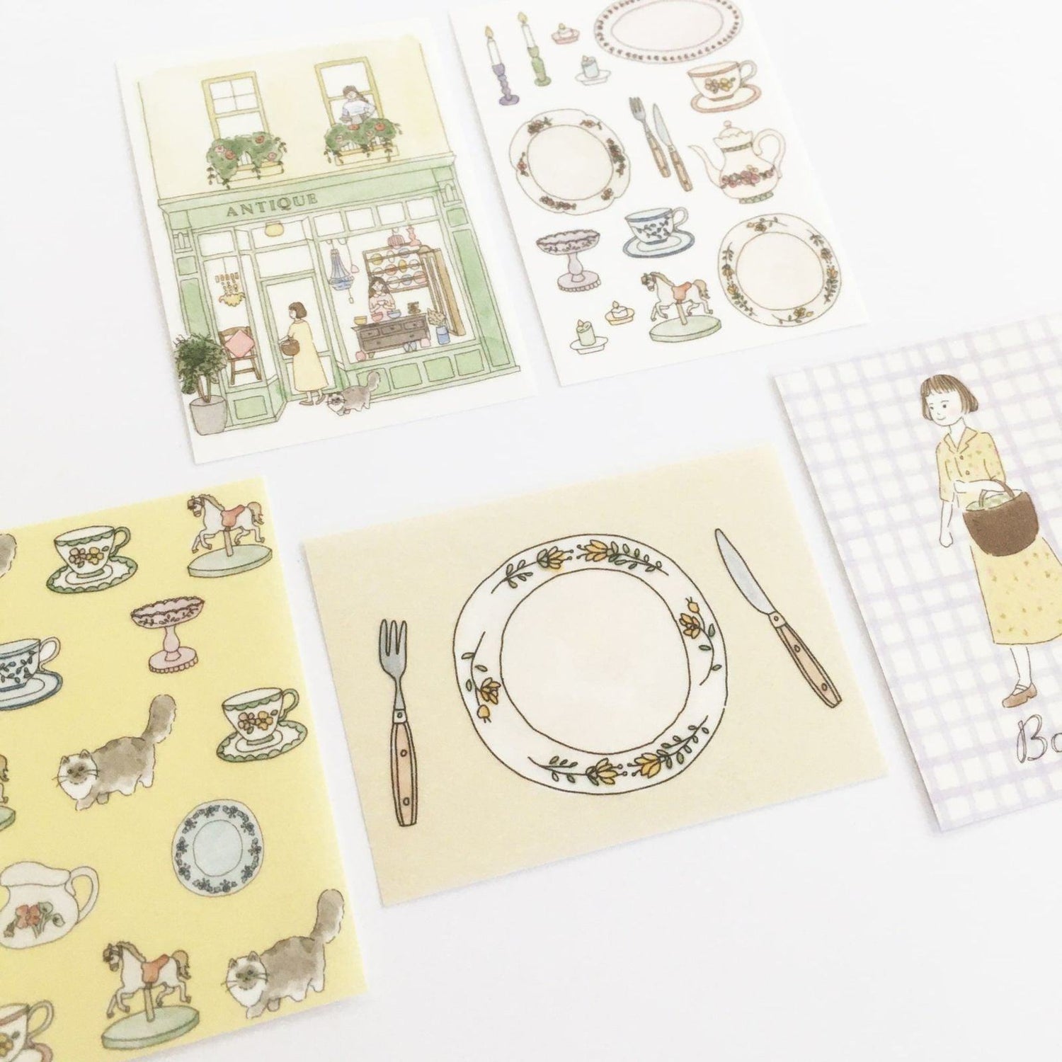Paris Street Walking Deco Seal - Antique - Furukawa Shiko - Default Title by Techo Treats Stationery