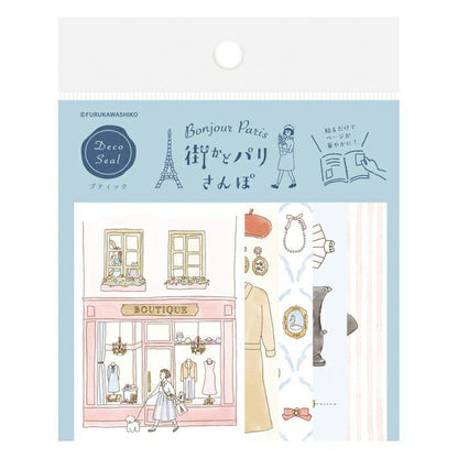Paris Street Walking Deco Seal - Boutique - Furukawa Shiko - Default Title by Techo Treats Stationery