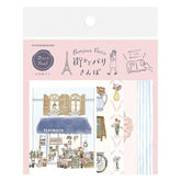 Paris Street Walking Deco Seal - Flower Shop - Furukawa Shiko - Default Title by Techo Treats Stationery