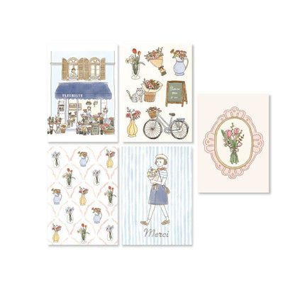 Paris Street Walking Deco Seal - Flower Shop - Furukawa Shiko - Default Title by Techo Treats Stationery