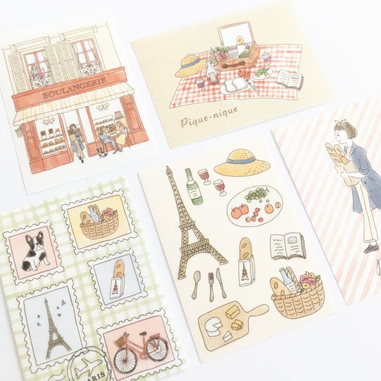Paris Street Walking Deco Seal - Picnic - Furukawa Shiko - Default Title by Techo Treats Stationery